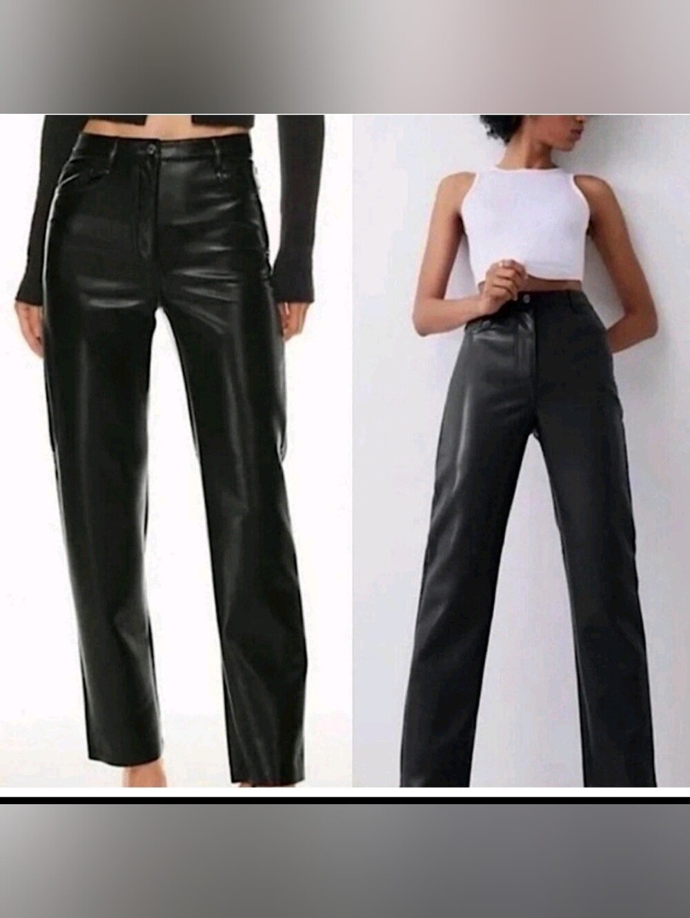 ARITZIA Wilfred The Melina Pant Black Faux Vegan Leather High Rise SZ 12